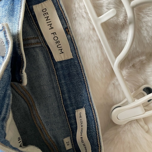 DENIM FORUM THE LOLA HIGH RISE SKINNY DISTRESSED 26 - Picture 3 of 3